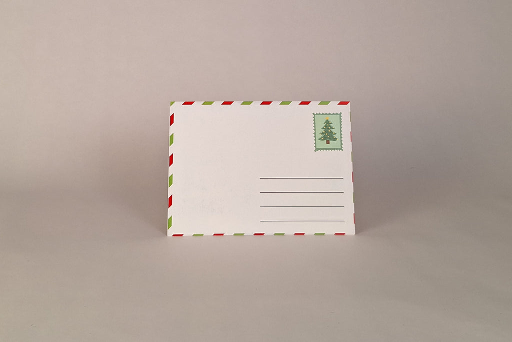 Arturo Bassotto con costume natalizio su carta d’auguri