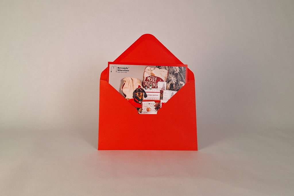 Arturo Bassotto con costume natalizio su carta d’auguri