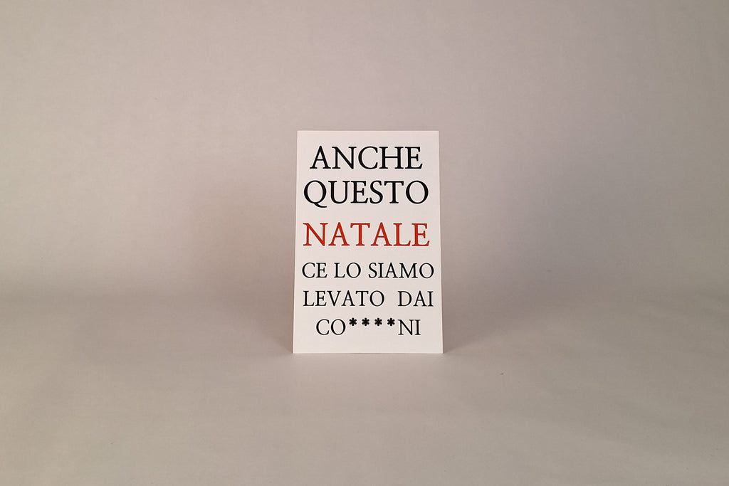 Cartolina Natale ironica forseNO fronte