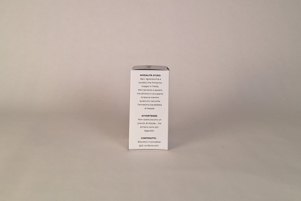 Regalo originale e simpatico per colleghi, biscotti Forse.No con packaging natalizio.