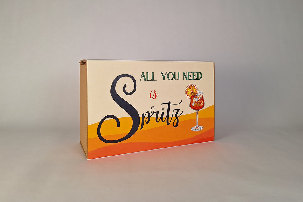 Kit Spritz originale da regalare, perfetto per un aperitivo diverso dal solito.