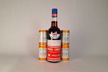 Amaro Camatti kit regalo grande con toniche artigianali e bicchiere da cocktail