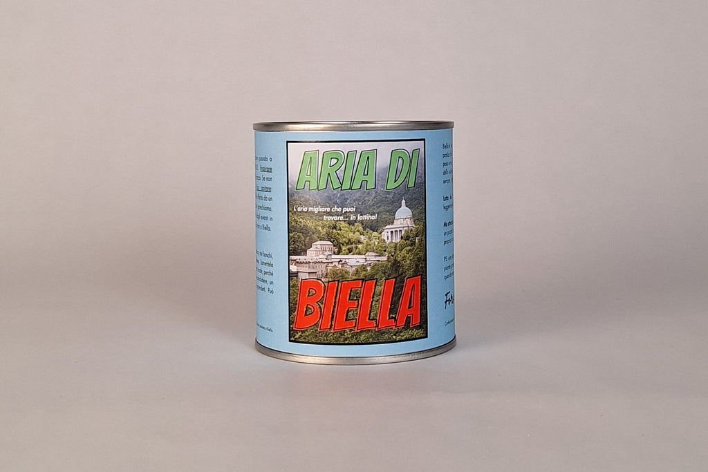 Aria di Biella – gadget originale da latta, souvenir divertente locale