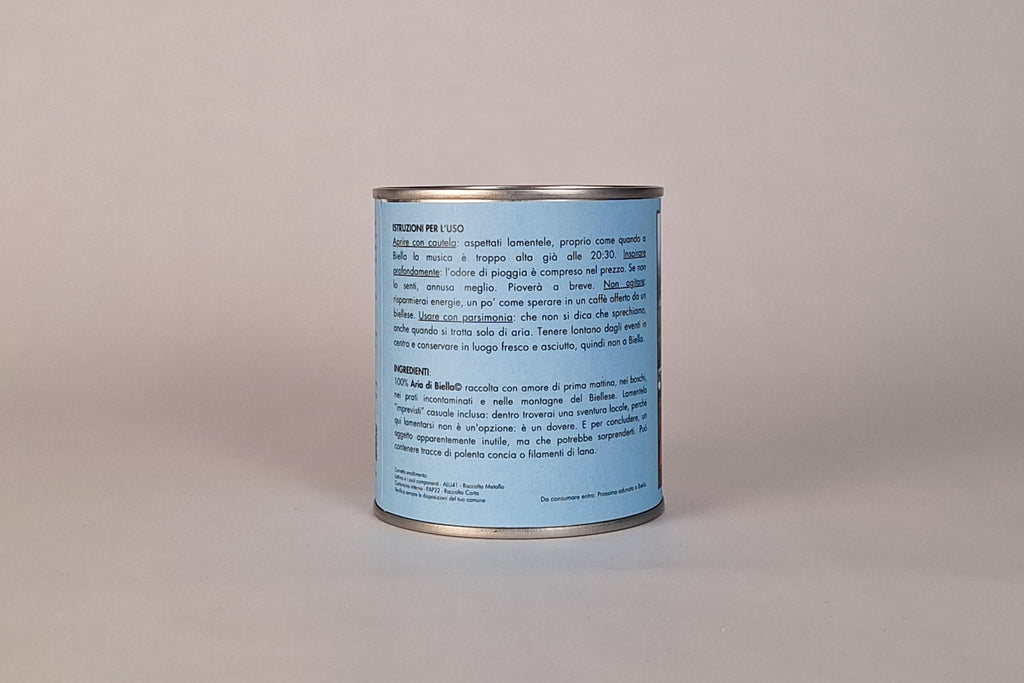 Souvenir Biella divertente, latta decorativa “Aria di Biella”