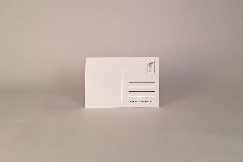 Cartolina A6 It’s Always Gin O’Clock, stampa ironica di Bevande Miscelate per gin lovers.