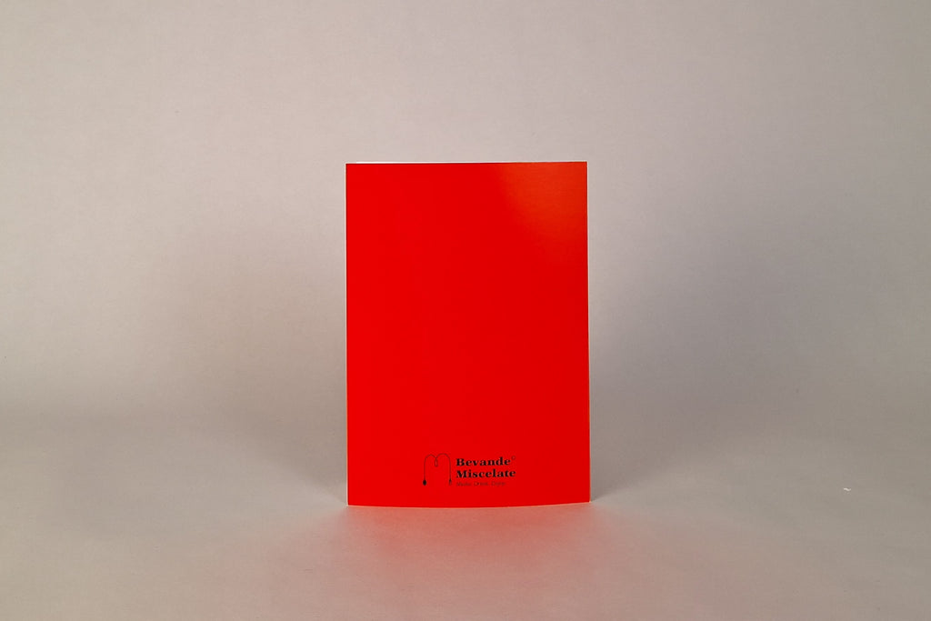 Cartolina pieghevole Bassotto Innamorato con spazio per dedica, idea regalo San Valentino Bevande Miscelate.