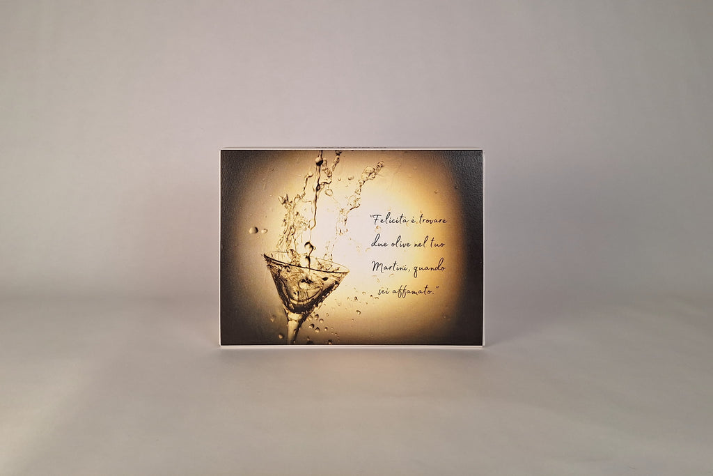 scatola regalo per cocktail martini