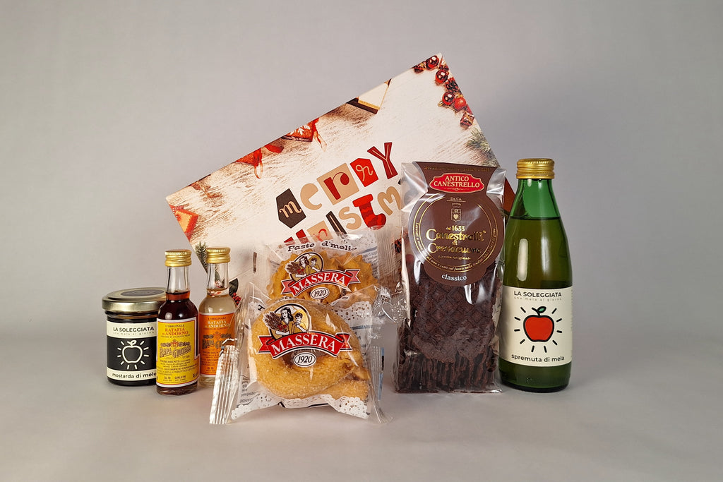 Box degustazione natalizia con prodotti tipici biellesi