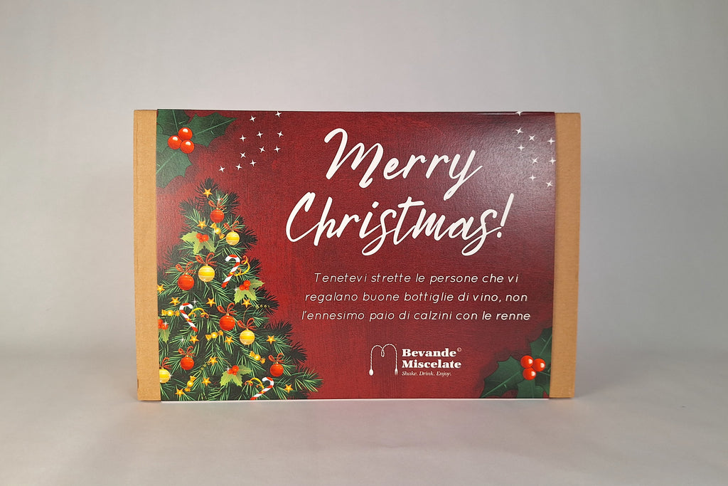 Box Natale in Rosso con vini biellesi, confezione regalo elegante per le feste