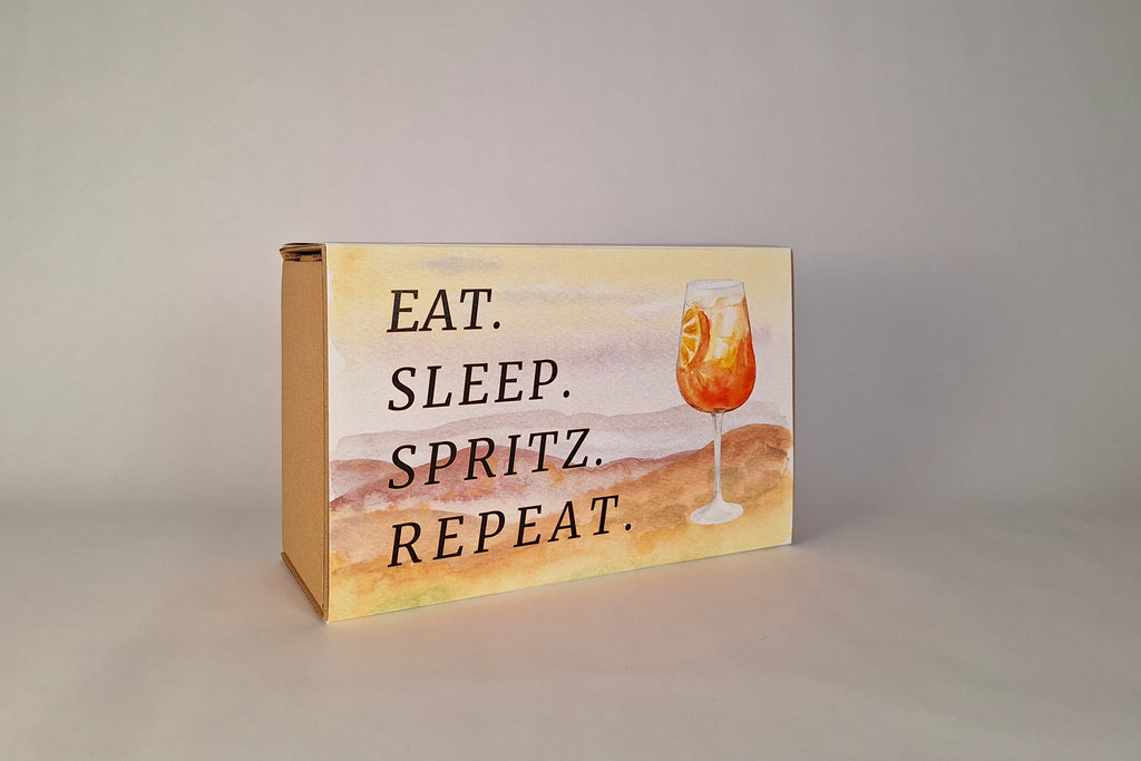 Confezione regalo originale Spritz, perfetta per amici e colleghi.