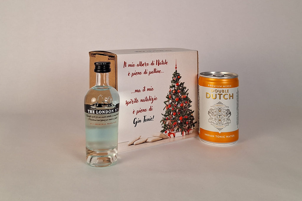 Kit Gin Tonic di Natale con gin, acqua tonica e confezione natalizia in edizione limitata