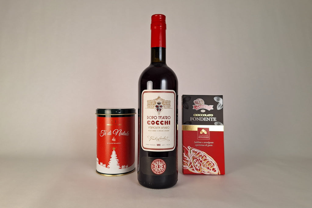 dea regalo di Natale per amanti del vermouth e del cioccolato artigianale