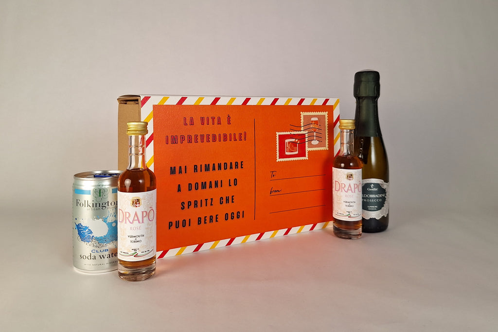 Degustazione alternativa con kit Spritz al Vermut Rosato Drapò.