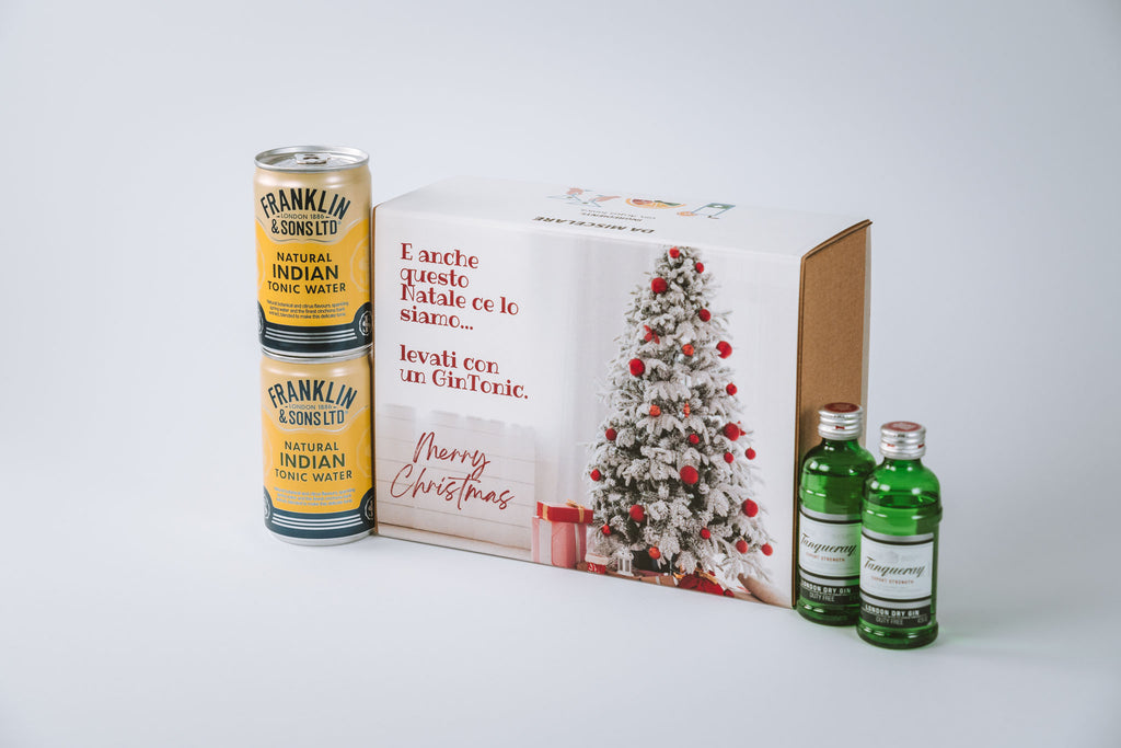 Kit Gin Tonic di Natale con gin, acqua tonica e confezione natalizia in edizione limitata