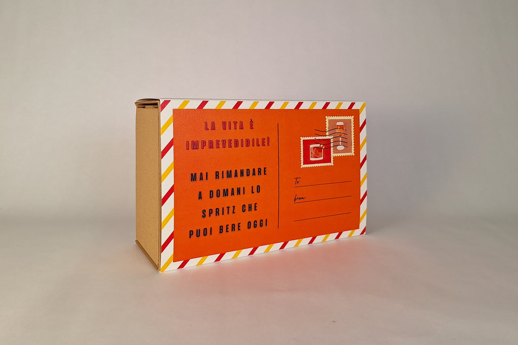 Confezione regalo originale Spritz, perfetta per amici e colleghi.