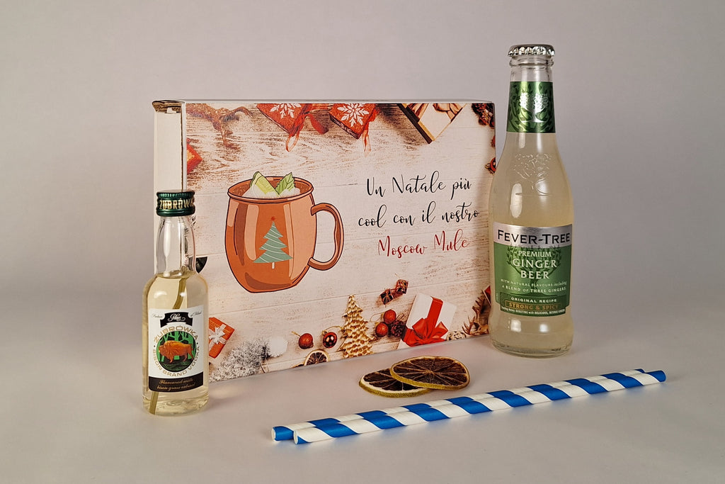 Ricetta inclusa nel Kit Moscow Mule Natalizio per preparare il cocktail a casa