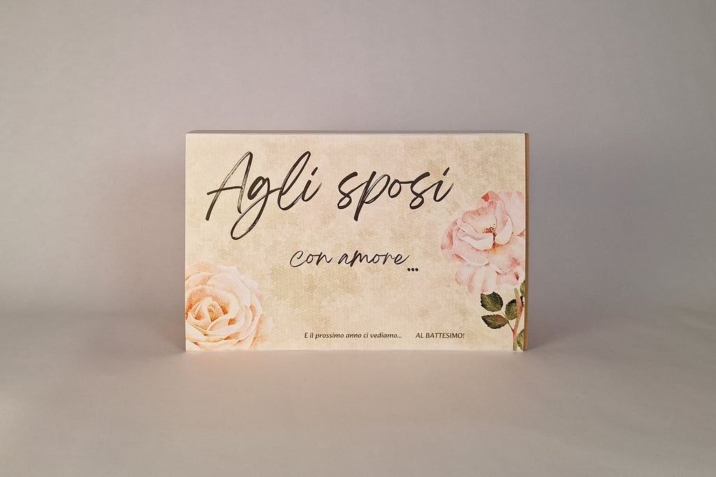 Confezione regalo per sposi: box matrimonio elegante