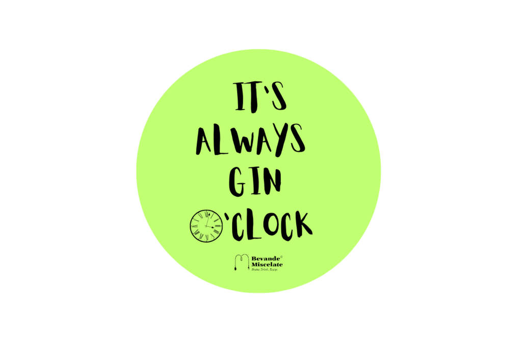 Sticker adesivo 5cm a tema gin and tonic