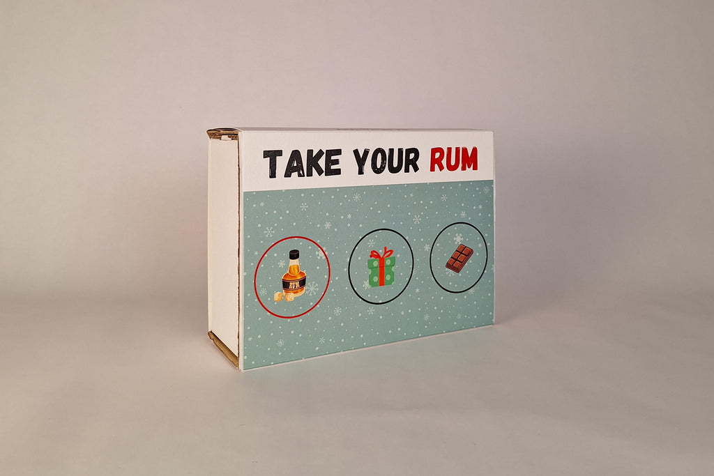 Confezione regalo natalizia Take Your Rum – degustazione di rum mignon e cioccolato
